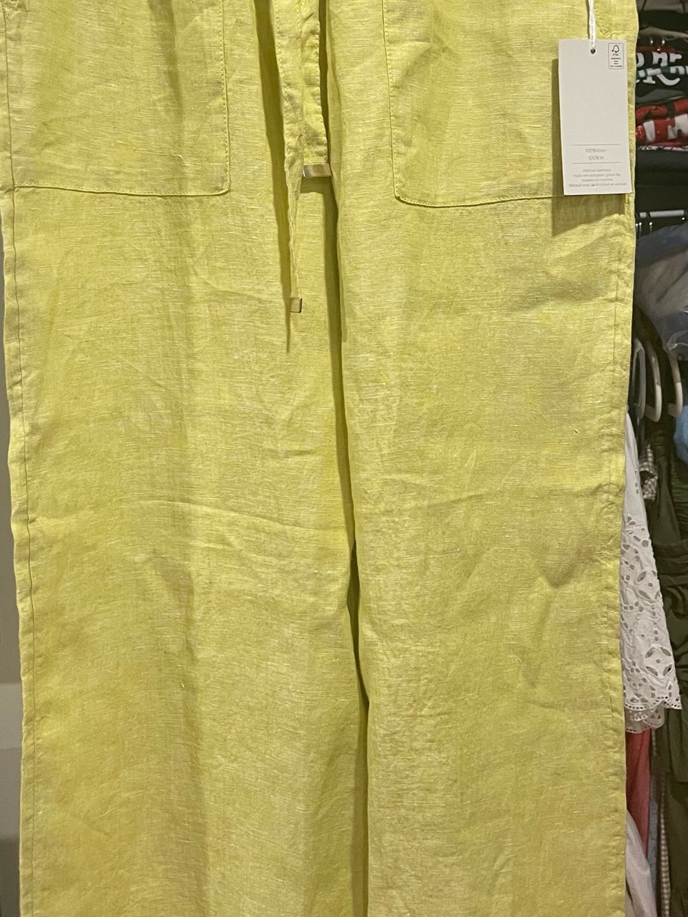 Joie Linen Drawstring Chinos NWT size M